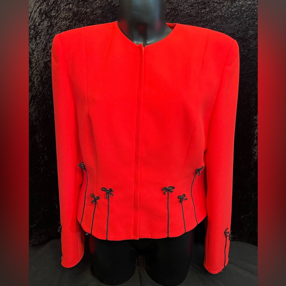 Lillie Rubin Vintage Women’s Red Cocktail Jacket/Fully Lined. Size 14. R-17